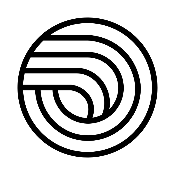 The Panza icon Black and white circular logo with concentric rings on a white background