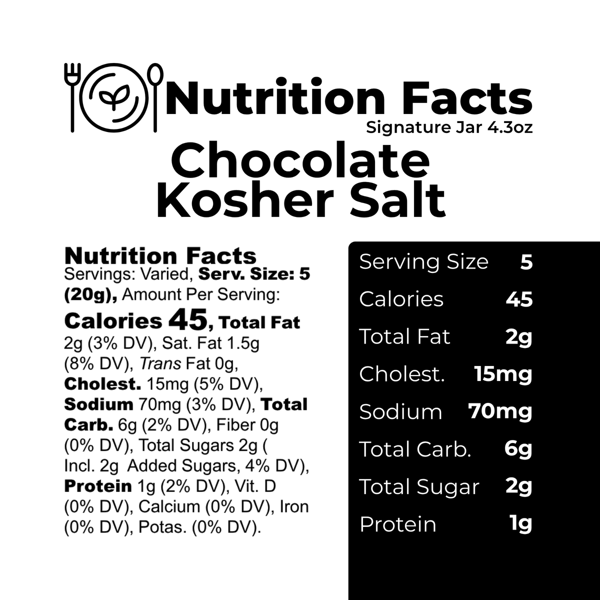 Chocolate Kosher Salt - The Panza - The Panza - Gourmet Sticks