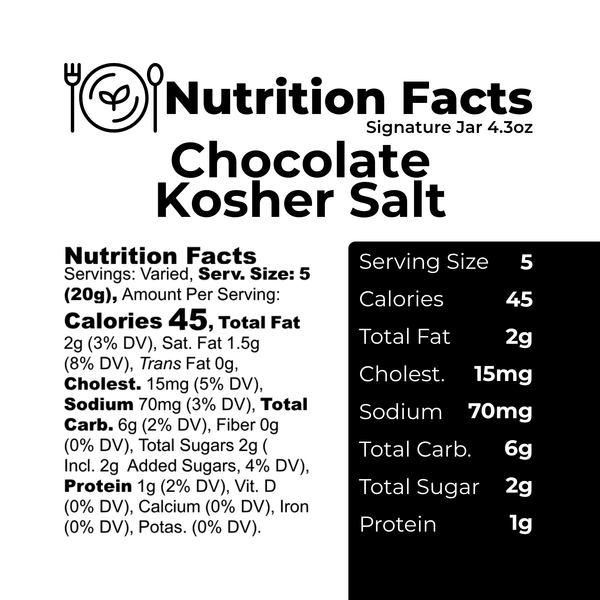 Chocolate Kosher Salt - The Panza - The Panza - Gourmet Sticks