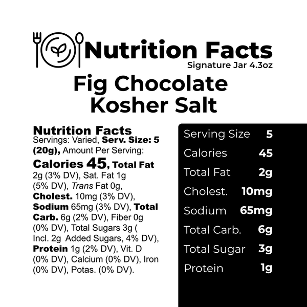 Fig Chocolate Kosher Salt - The Panza - The Panza - Gourmet Sticks