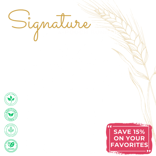 SAVE 15% Signature 4 - Pouch Bundle - The Panza - The Panza - Gourmet Cookie Snack