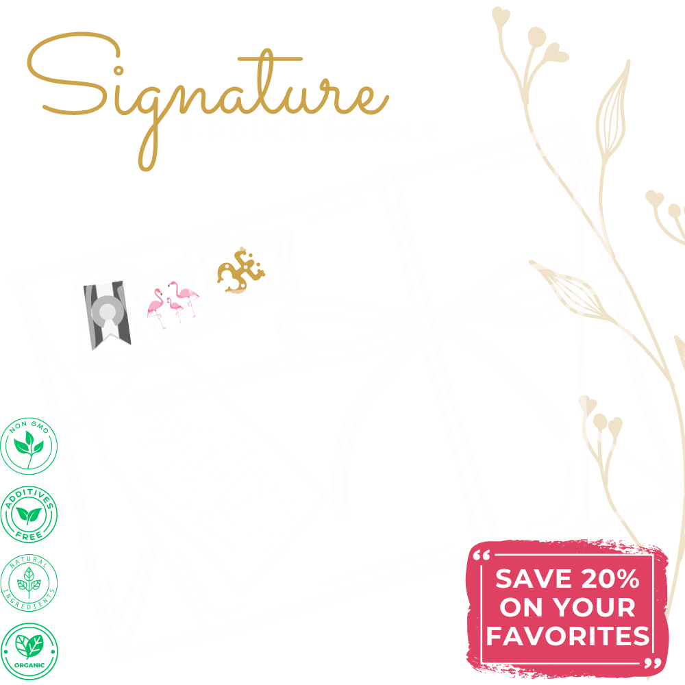SAVE 20% Signature 6 - Pouch Bundle - The Panza - The Panza - Gourmet Cookie Snack